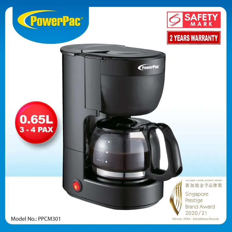 0.65L Coffee Maker with Thermostatic Panel and Washable Filter (PPCM301)