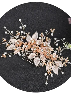 1pc Girls' Hair Combs Hairpin Comb Wedding Hair Comb Bridal Hair Pieces Flower Leaf Hair Accessories for Women for Women