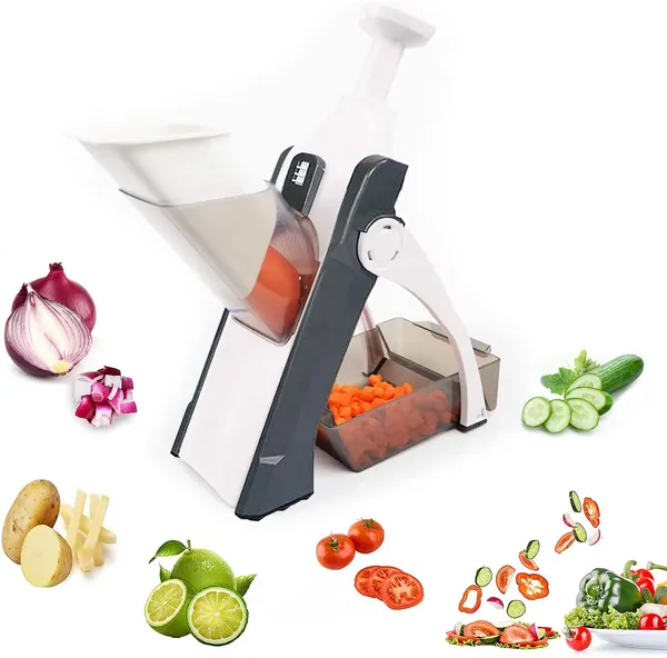 4 In 1 Mandoline Adjustable Vegetable & Fruit Spring Slicer Cutter