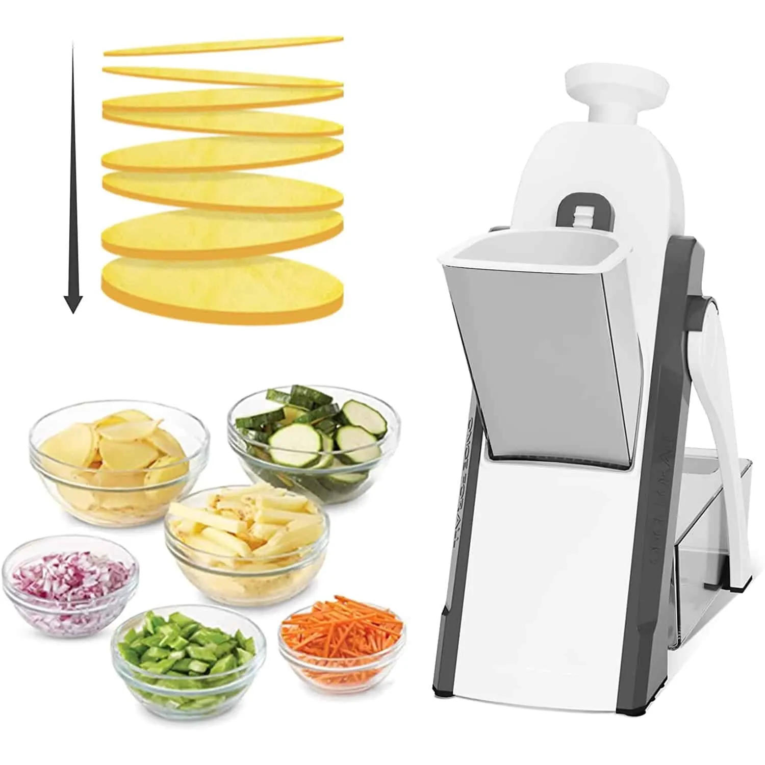 4 In 1 Mandoline Adjustable Vegetable & Fruit Spring Slicer Cutter