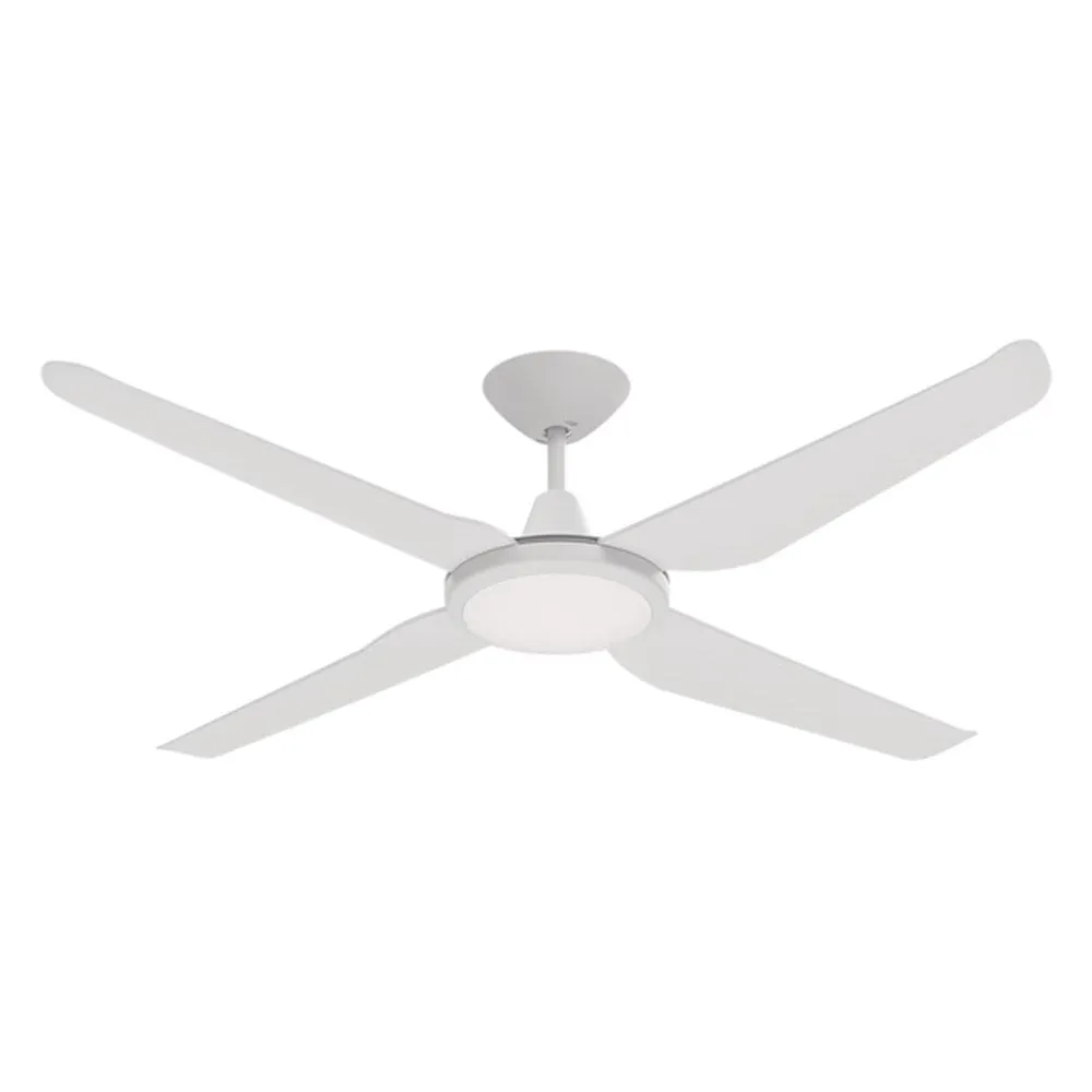 52" Motion DC Ceiling Fan Black, White with Light 60050, 60051 Domus Lighting