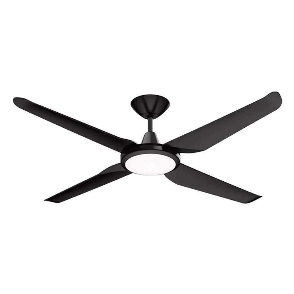 52" Motion DC Ceiling Fan Black, White with Light 60050, 60051 Domus Lighting