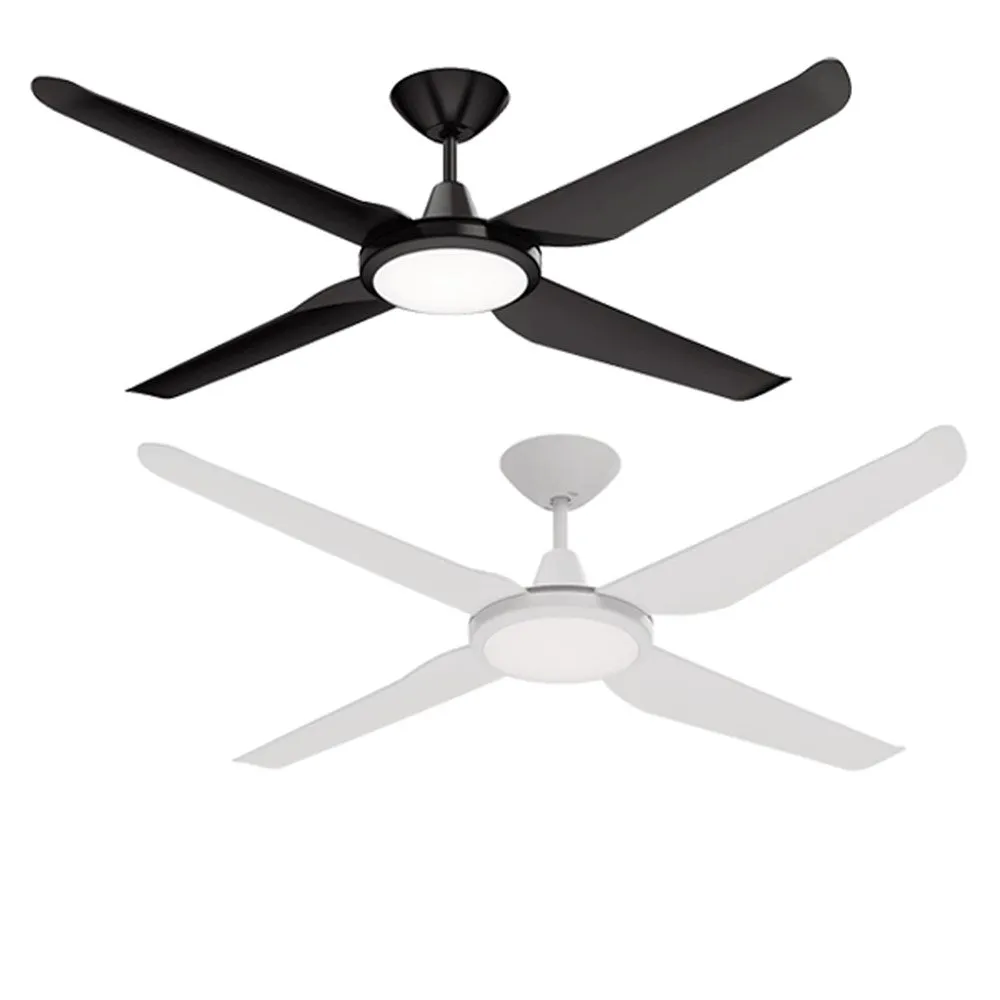 52" Motion DC Ceiling Fan Black, White with Light 60050, 60051 Domus Lighting