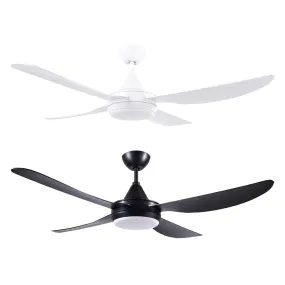 56" Vector DC Ceiling Fan White, Black with Light 22697/XX Brilliant Lighting