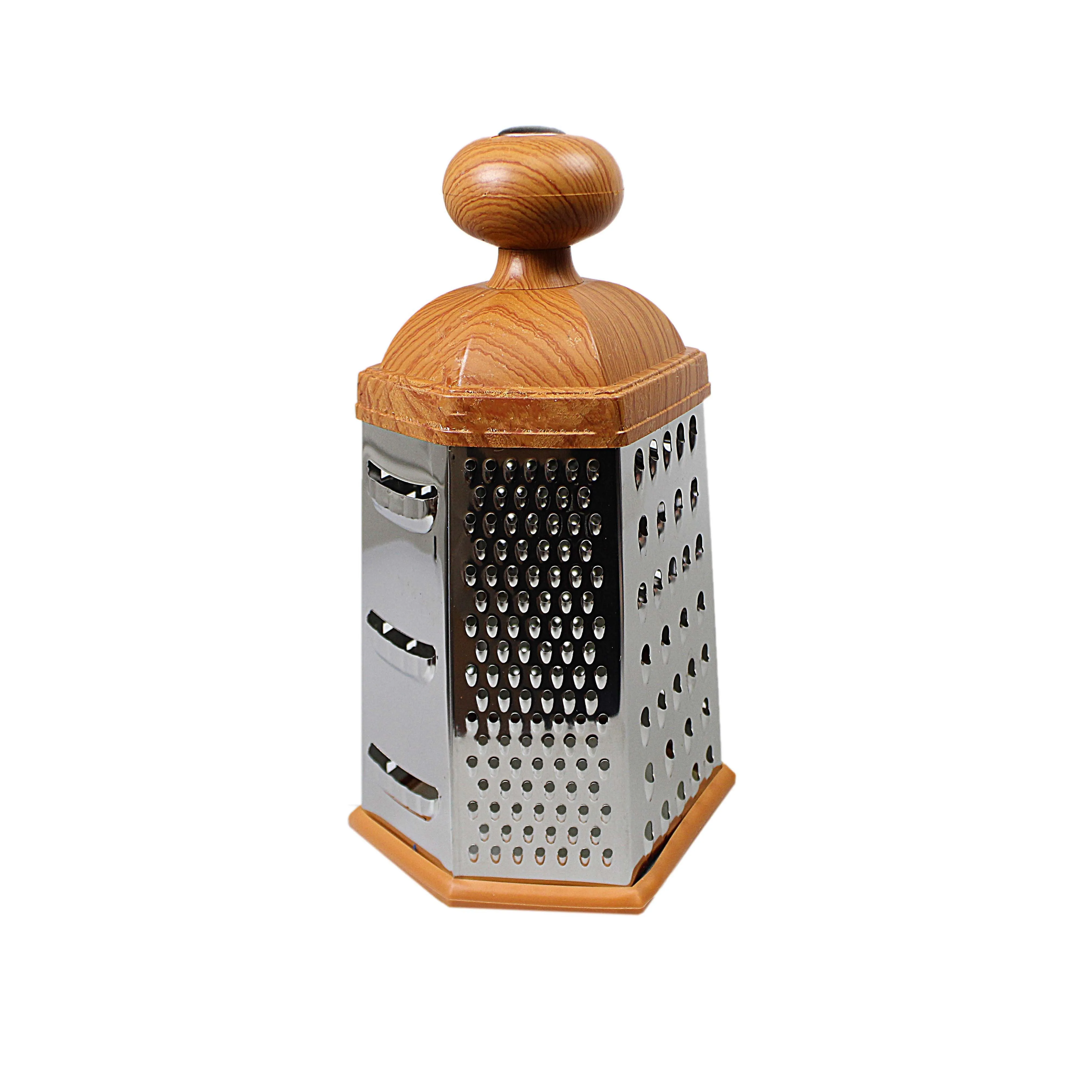 6 Sided Hexagon Metal Cheese Shredder Grater 11 x 12 x 19.5 cm Assorted Colours 4766 (Parcel Rate)