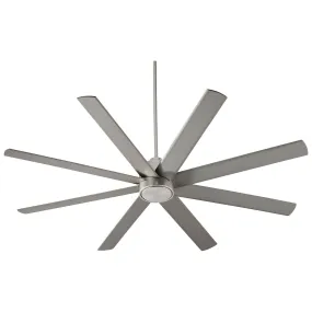 70"Ceiling Fan from the Cosmo Collection in Satin Nickel Finish by Oxygen