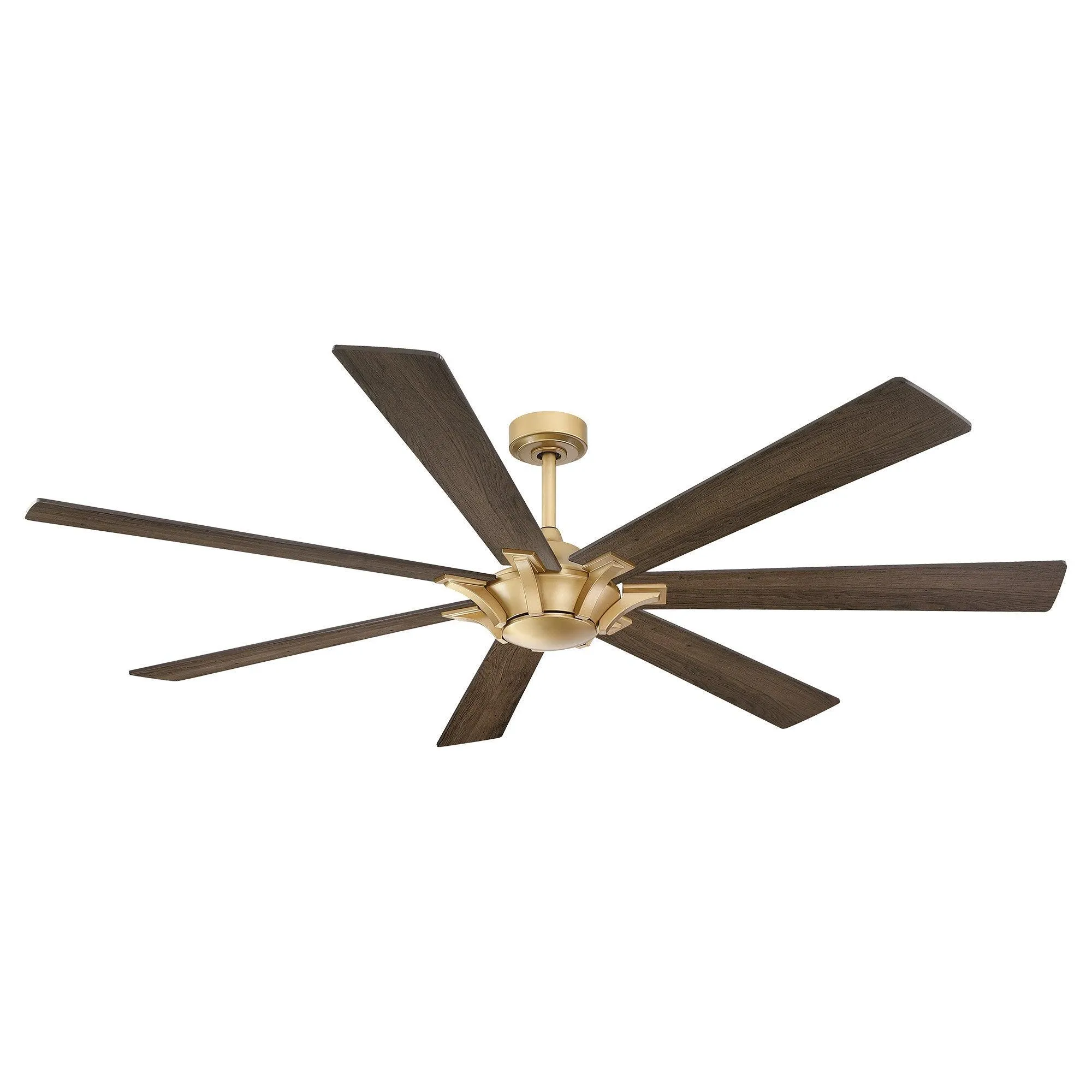 72" Farmhouse DC Motor Brushed Nickel Downrod Mount Reversible Ceiling Fan with Remote Control