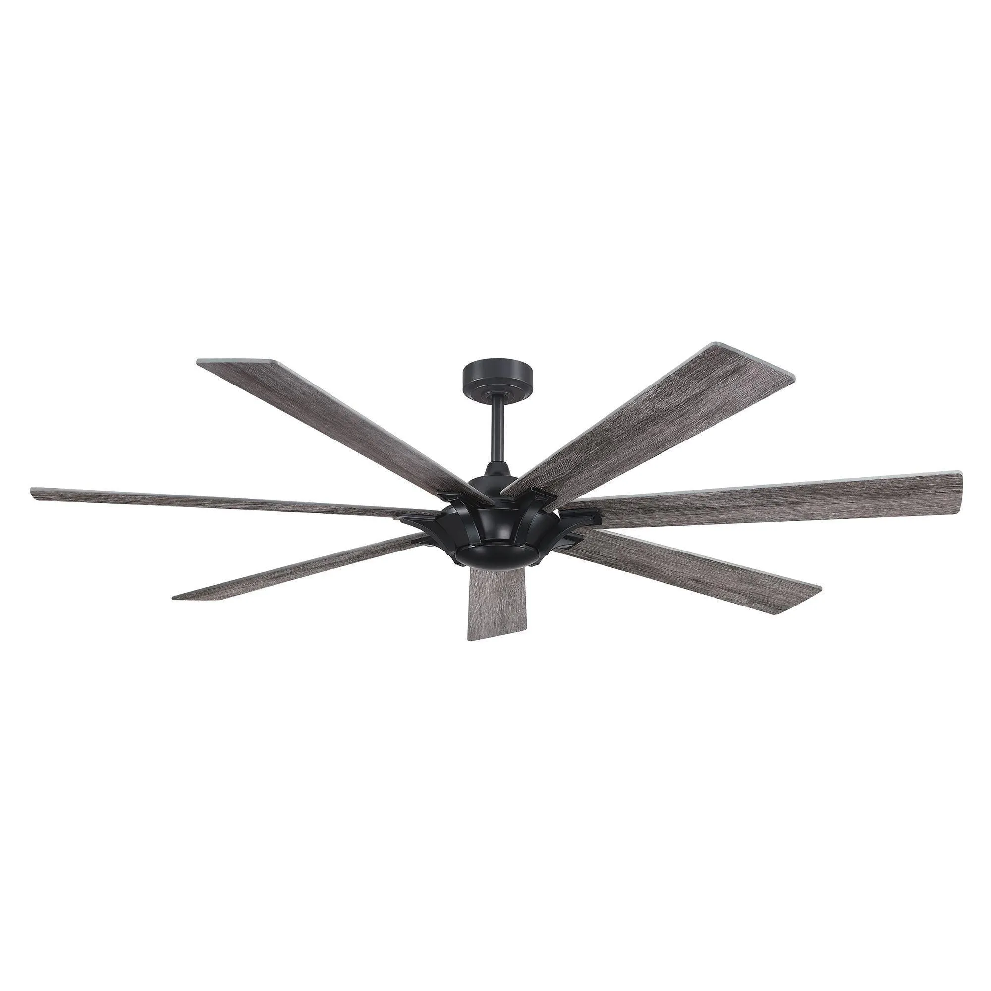 72" Farmhouse DC Motor Brushed Nickel Downrod Mount Reversible Ceiling Fan with Remote Control