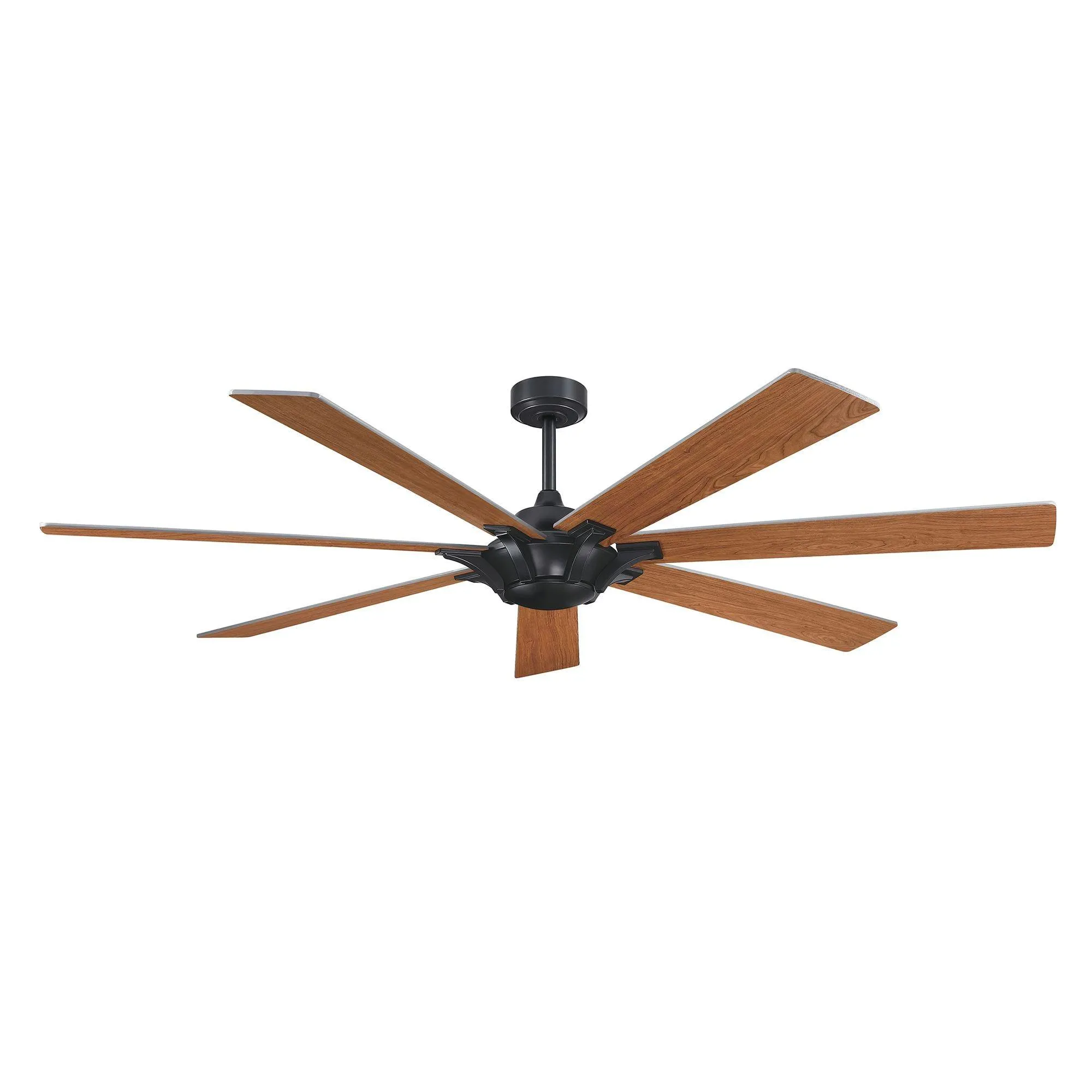 72" Farmhouse DC Motor Brushed Nickel Downrod Mount Reversible Ceiling Fan with Remote Control