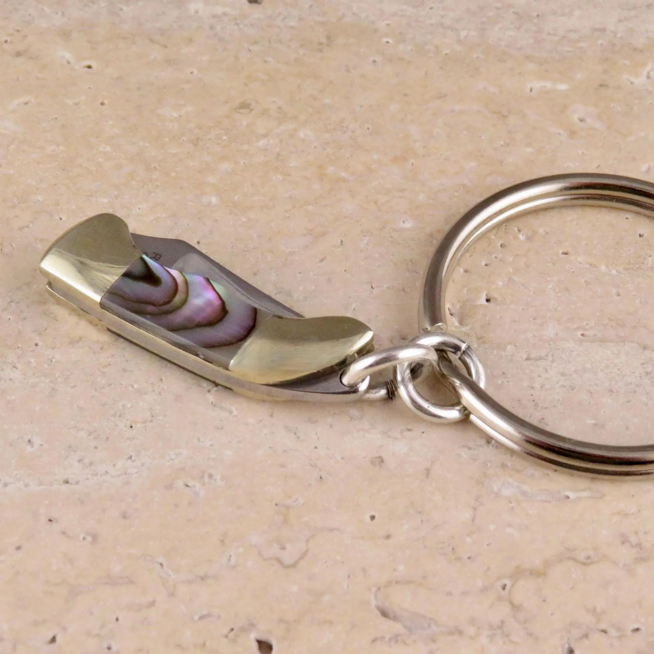 Abalone Mini Knife Keyring - MD