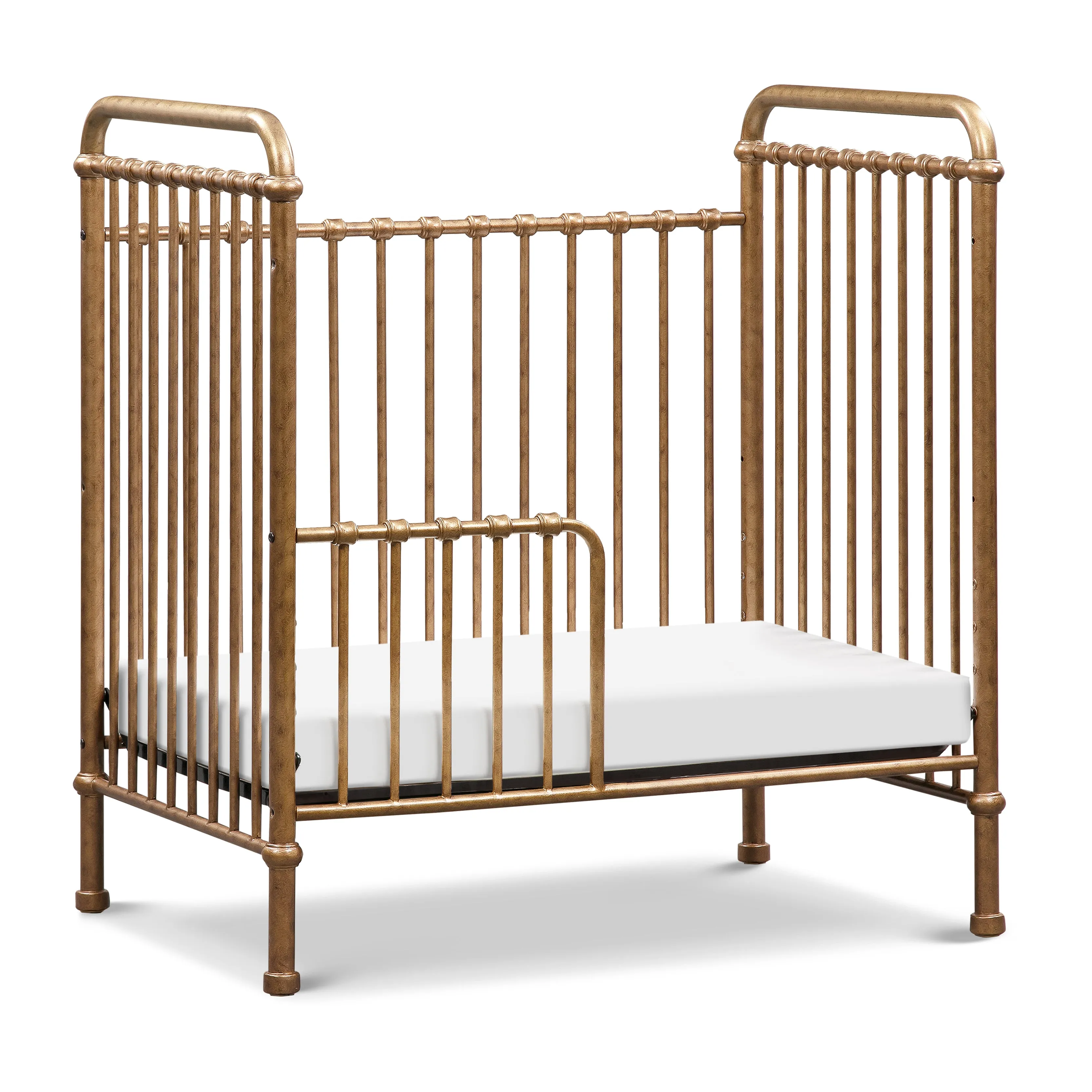 Abigail 3-in-1 Convertible Mini Crib - Vintage Gold