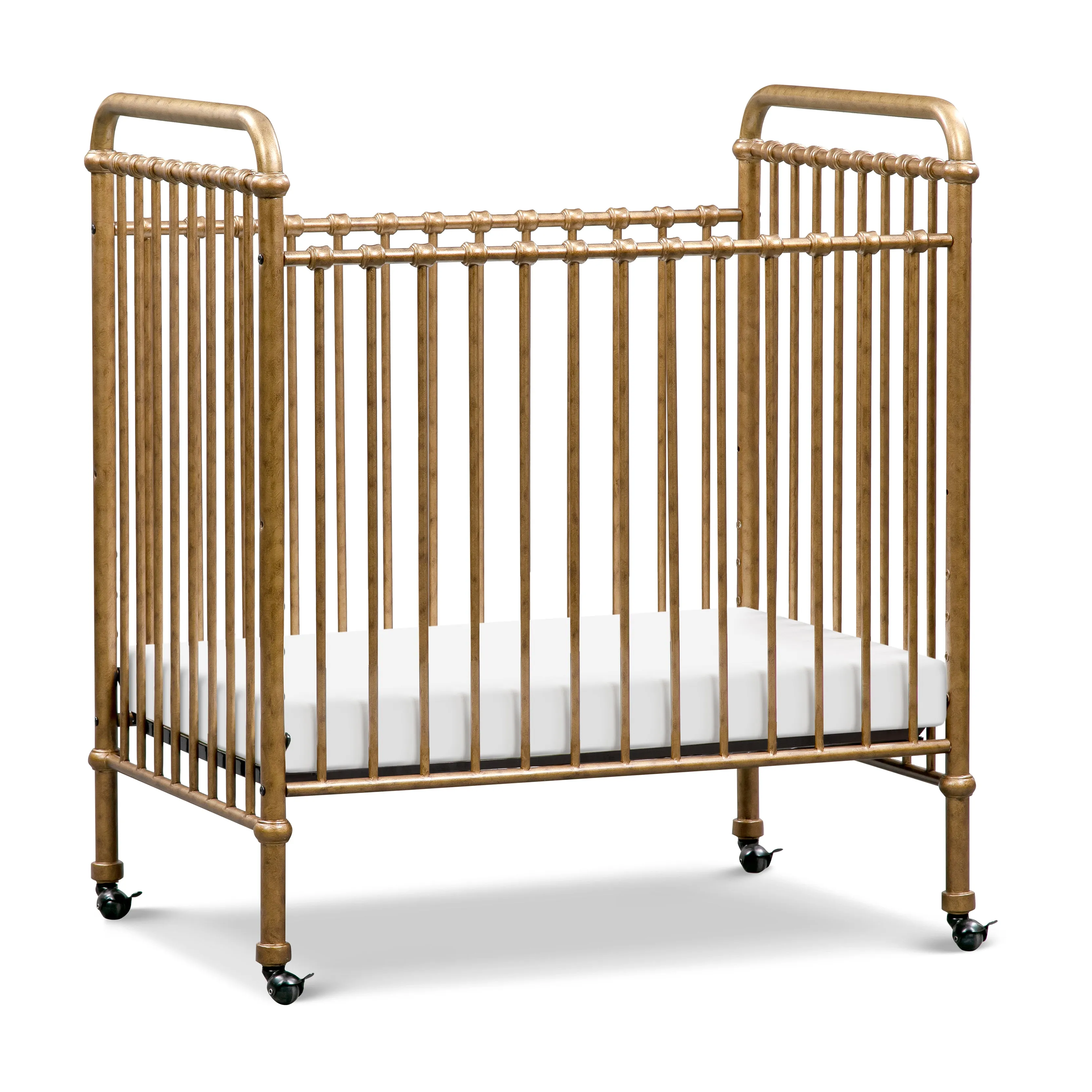 Abigail 3-in-1 Convertible Mini Crib - Vintage Gold