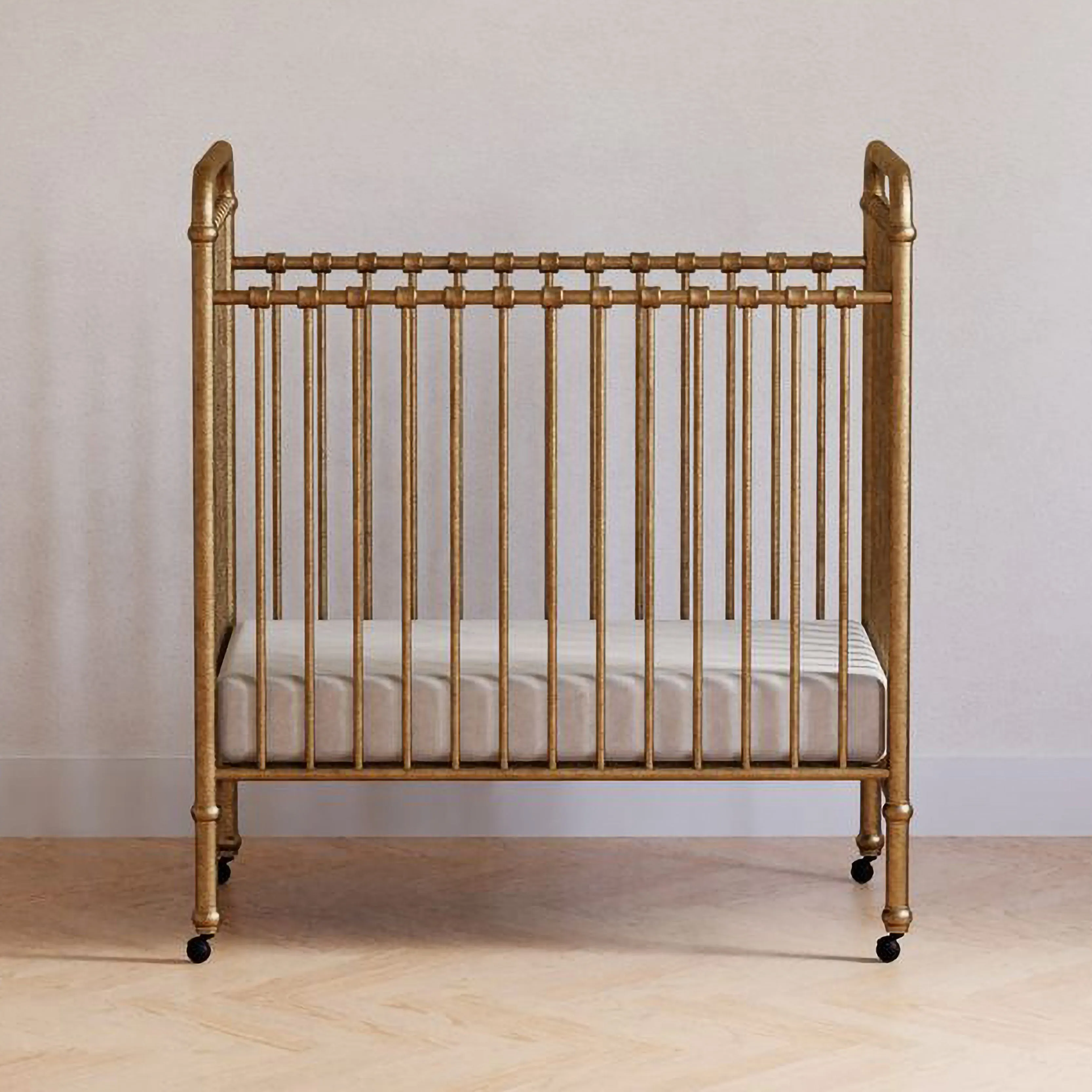 Abigail 3-in-1 Convertible Mini Crib - Vintage Gold