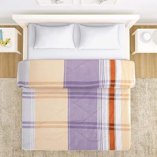 AC Comforter and Bedding Set for Double Bed, Pastel Checks