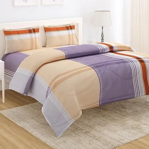 AC Comforter and Bedding Set for Double Bed, Pastel Checks