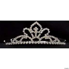 Adults Clear Rhinestone Row with Single Point Tiara