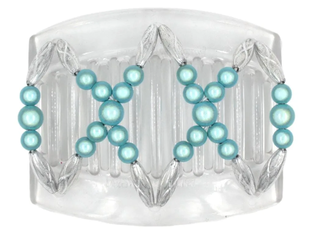 African Butterfly Thick Hair Comb - Dalena Clear 124