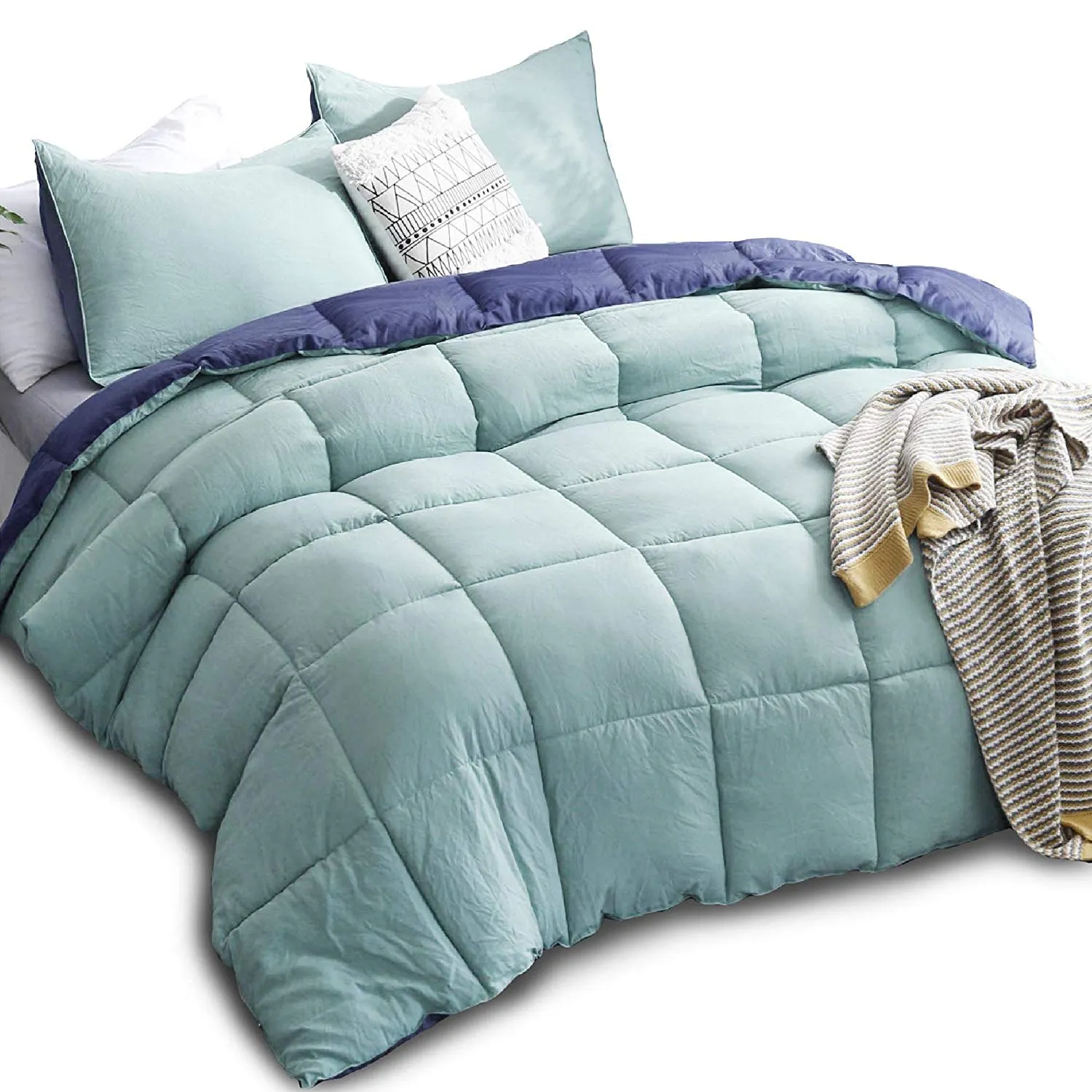 All Season Down Alternative Quilted Comforter Set with Sham(s)