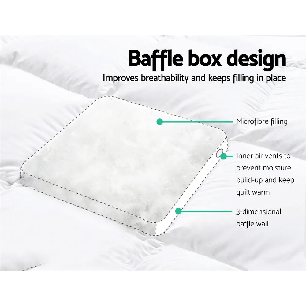 Anti-Allergy Mattress Topper Double 1000GSM - Giselle Bedding