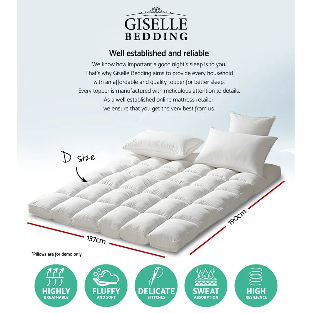 Anti-Allergy Mattress Topper Double 1000GSM - Giselle Bedding