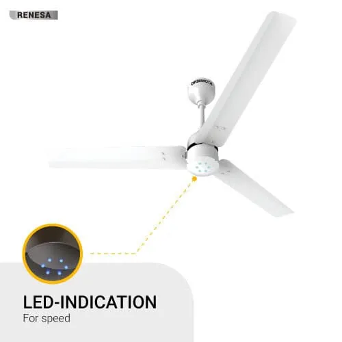 Atomberg Renesa 900 mm BLDC Motor with Remote 3 Blade Ceiling Fan White,