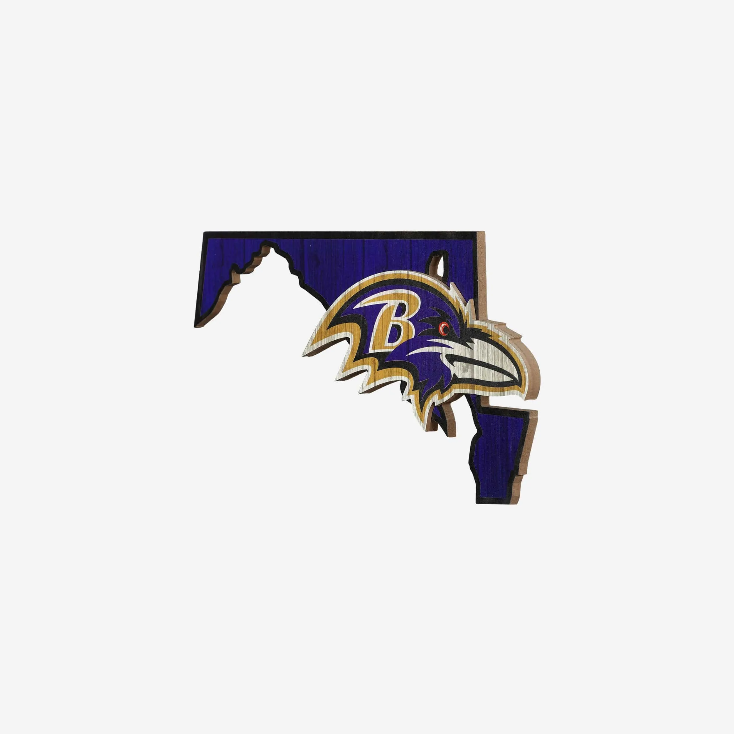 Baltimore Ravens Wood State Sign