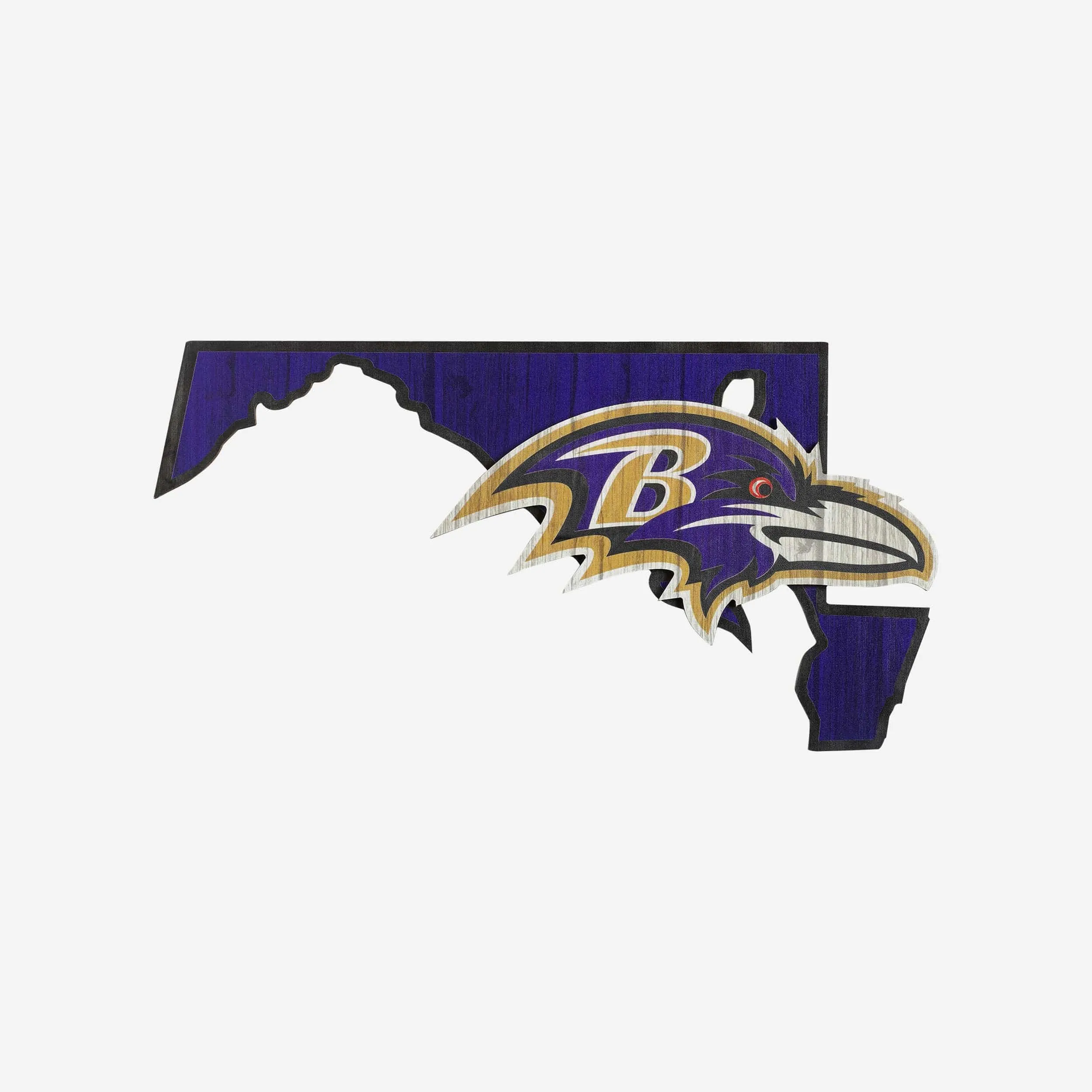 Baltimore Ravens Wood State Sign