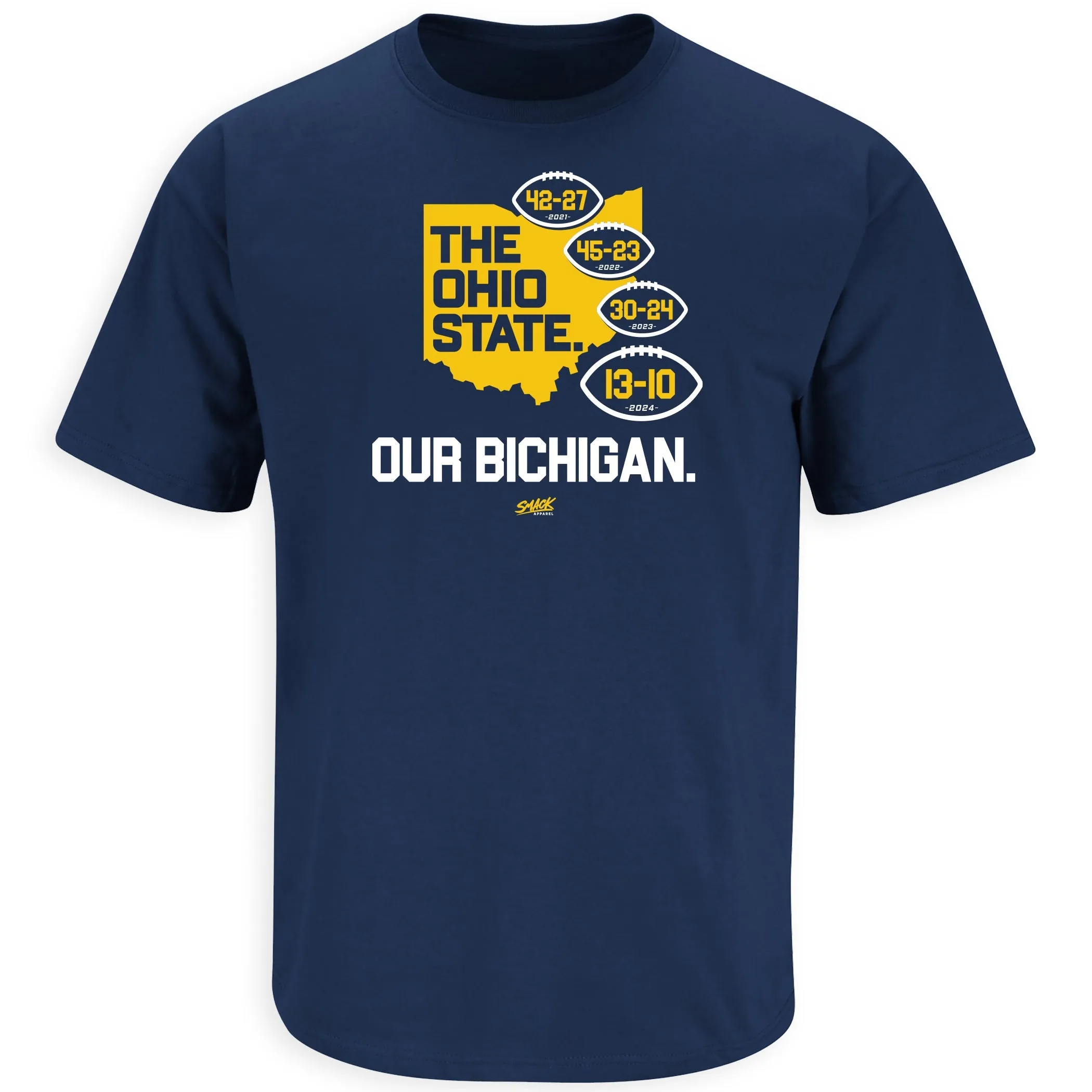 Bichigan 2024 (Anti-OSU) T-Shirt for Michigan College Fans (SM-5XL)