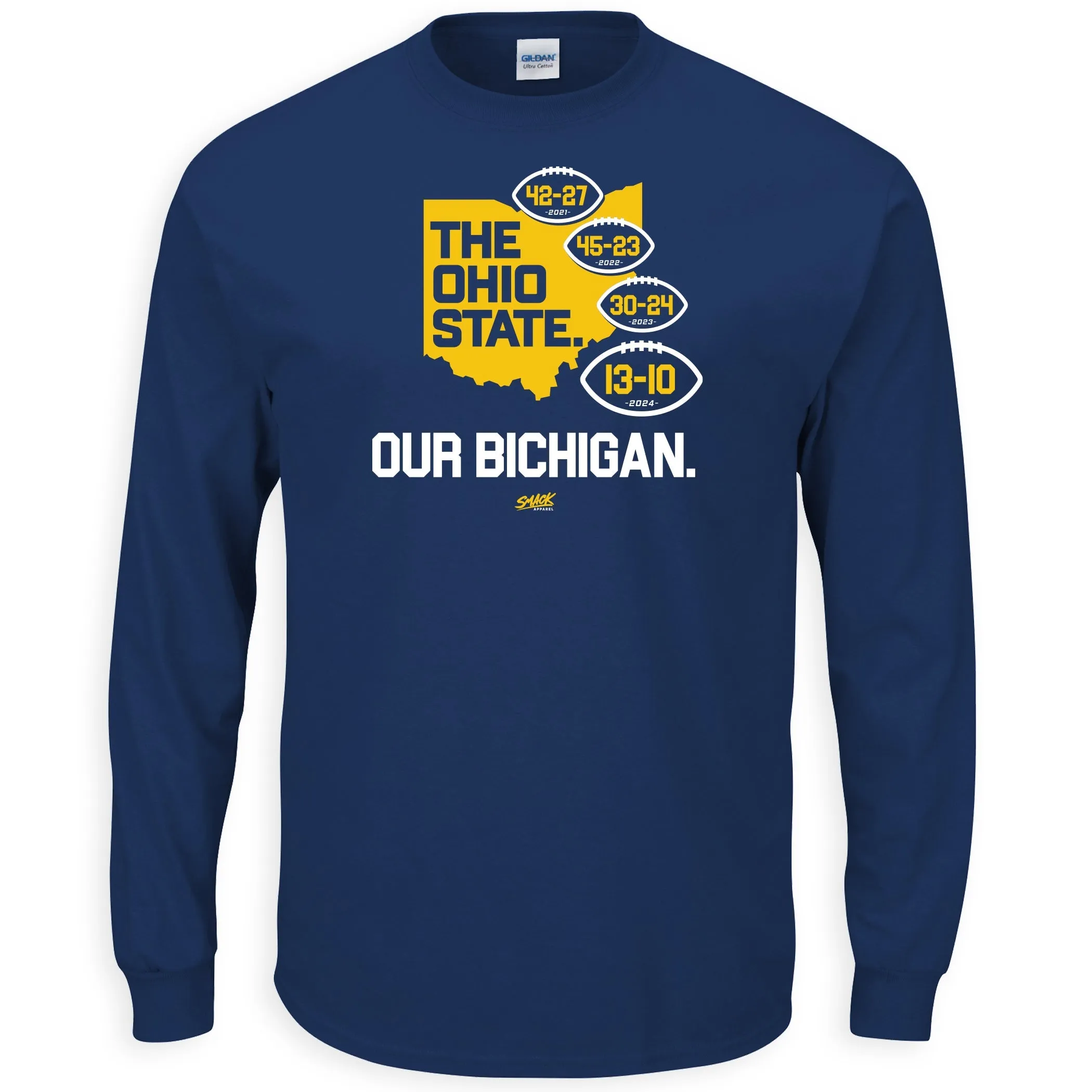 Bichigan 2024 (Anti-OSU) T-Shirt for Michigan College Fans (SM-5XL)