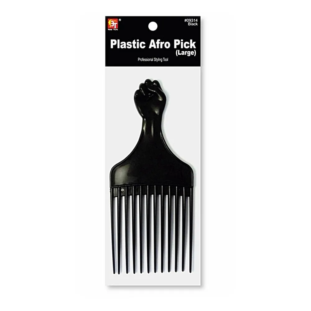 BLACK PLASTIC AFRO PICK (LARGE)