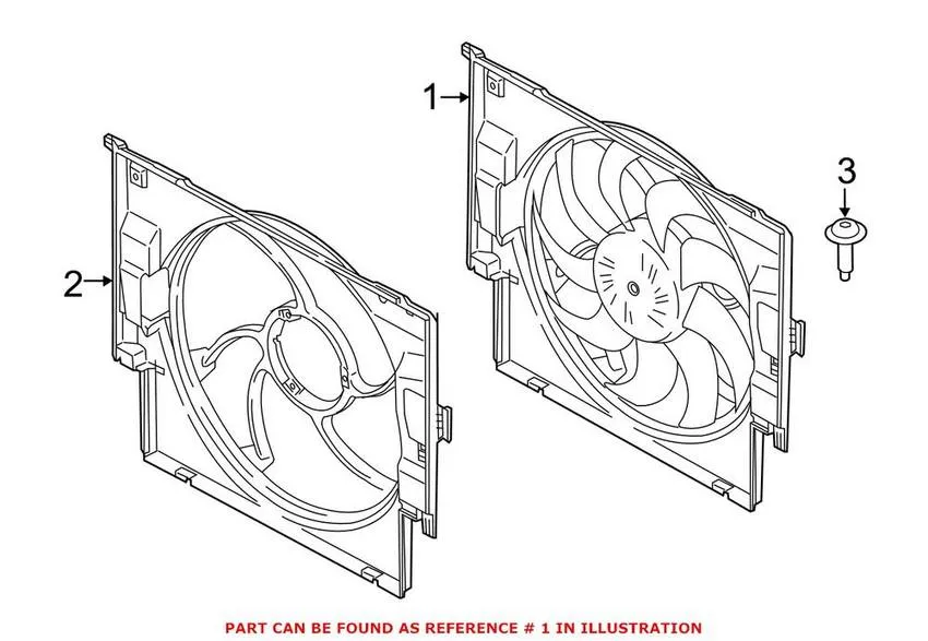 BMW Engine Cooling Fan Assembly – Front 17428625440