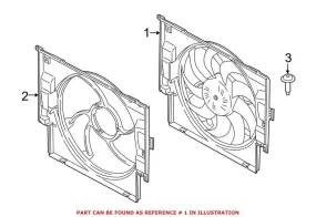 BMW Engine Cooling Fan Assembly – Front 17428625440