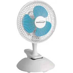 Brentwood Kool Zone F-621W 6 Convertible Clip Desk Fan