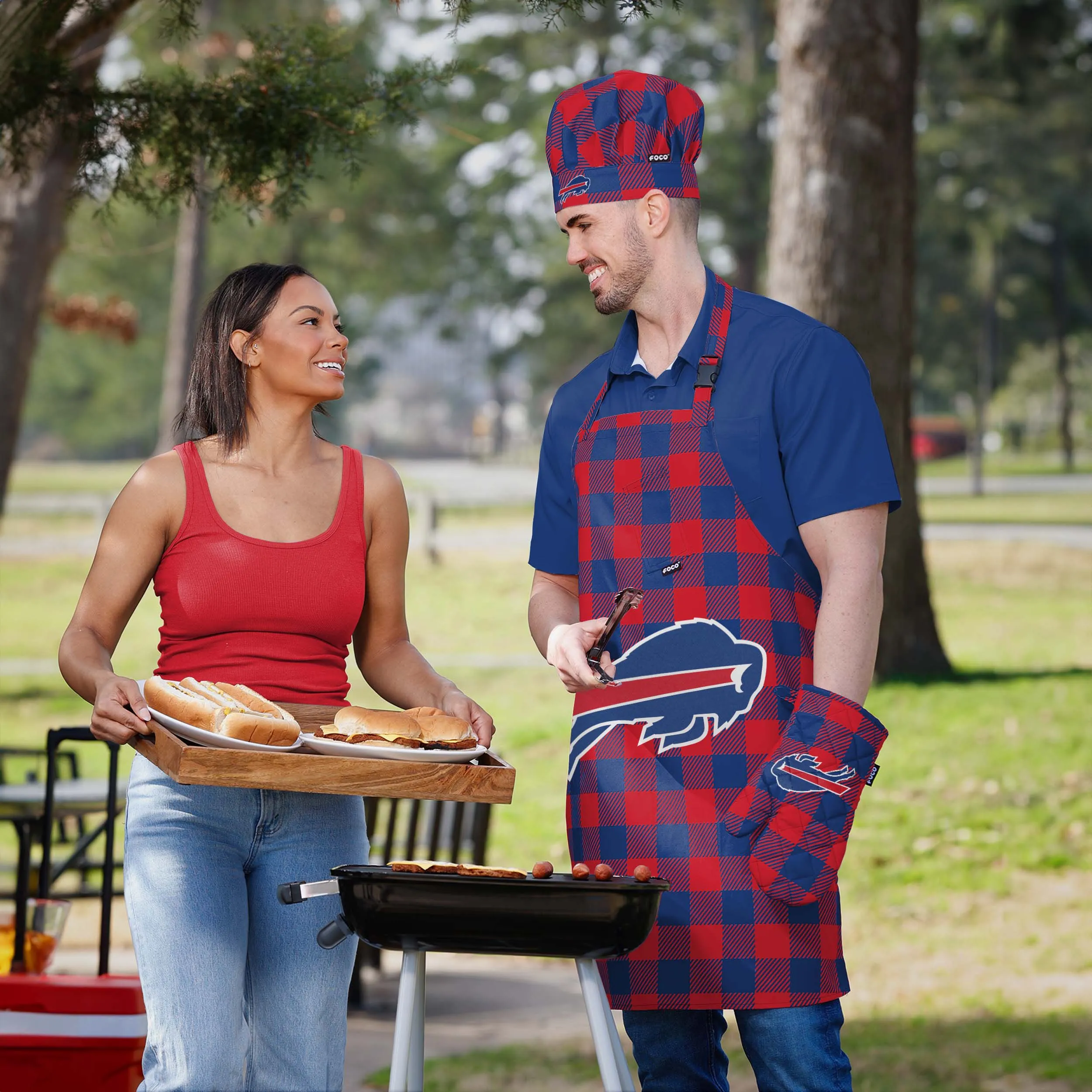 Buffalo Bills Plaid Chef Set