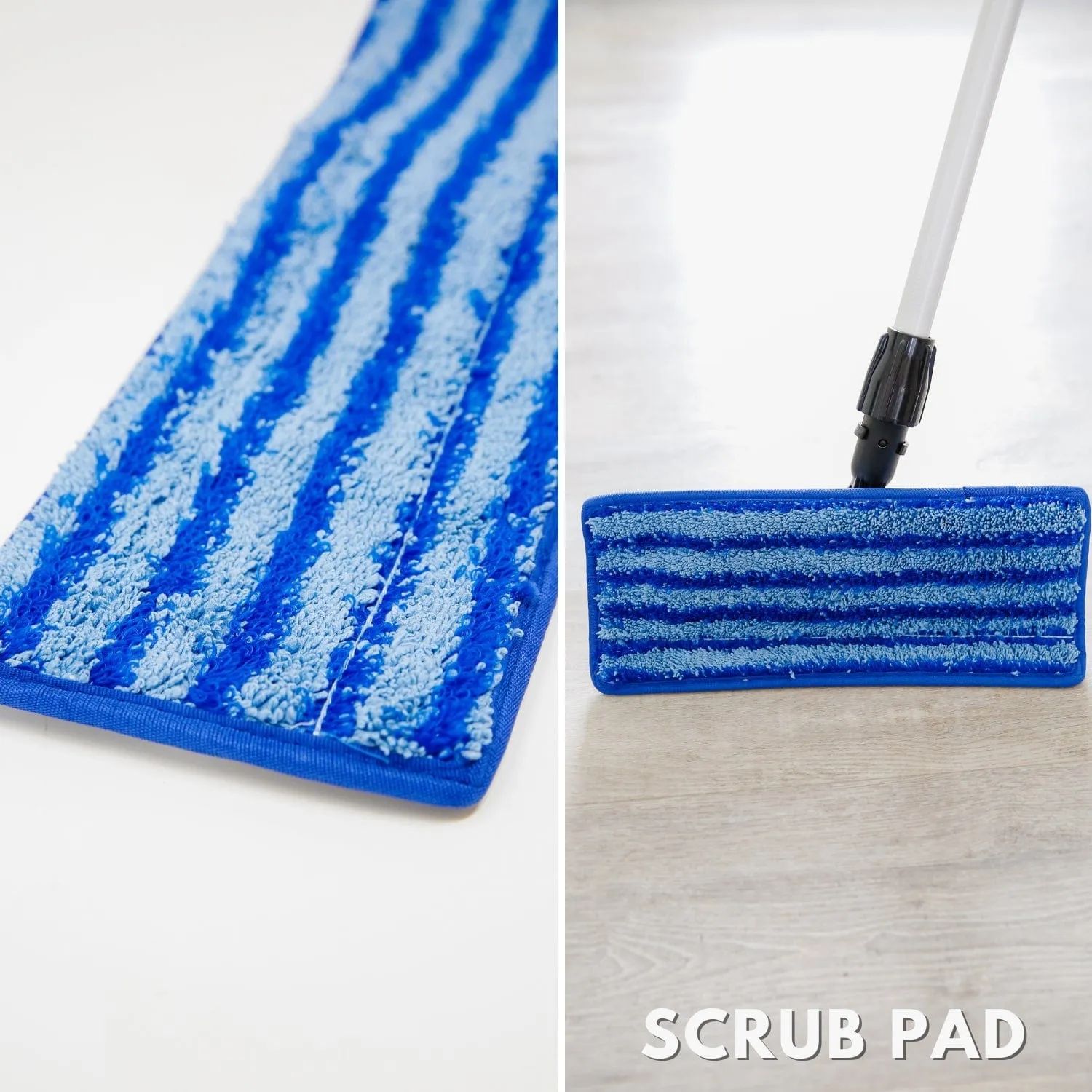 BULK CASE: Don Aslett Scrub Mop Microfiber Mop Pad-  12", 18", 24"