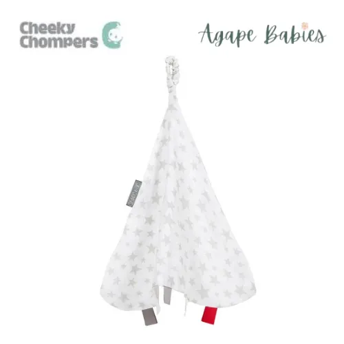 Cheeky Chompers Muslin Comforter Silver Stars