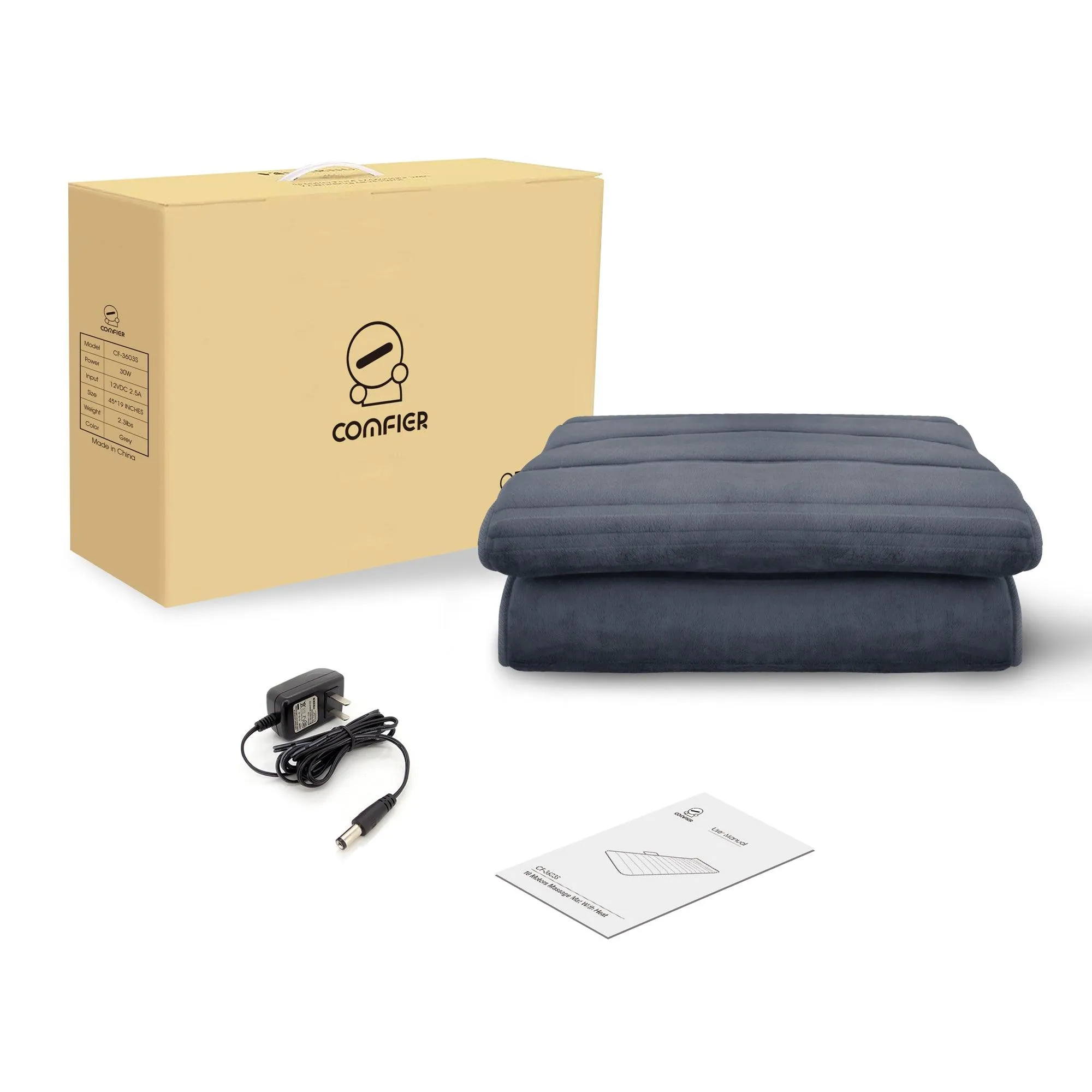 Comfier Full Body Massage Mat with Heat & Vibration Motors & 2 Therapy Heating pad - 3603S