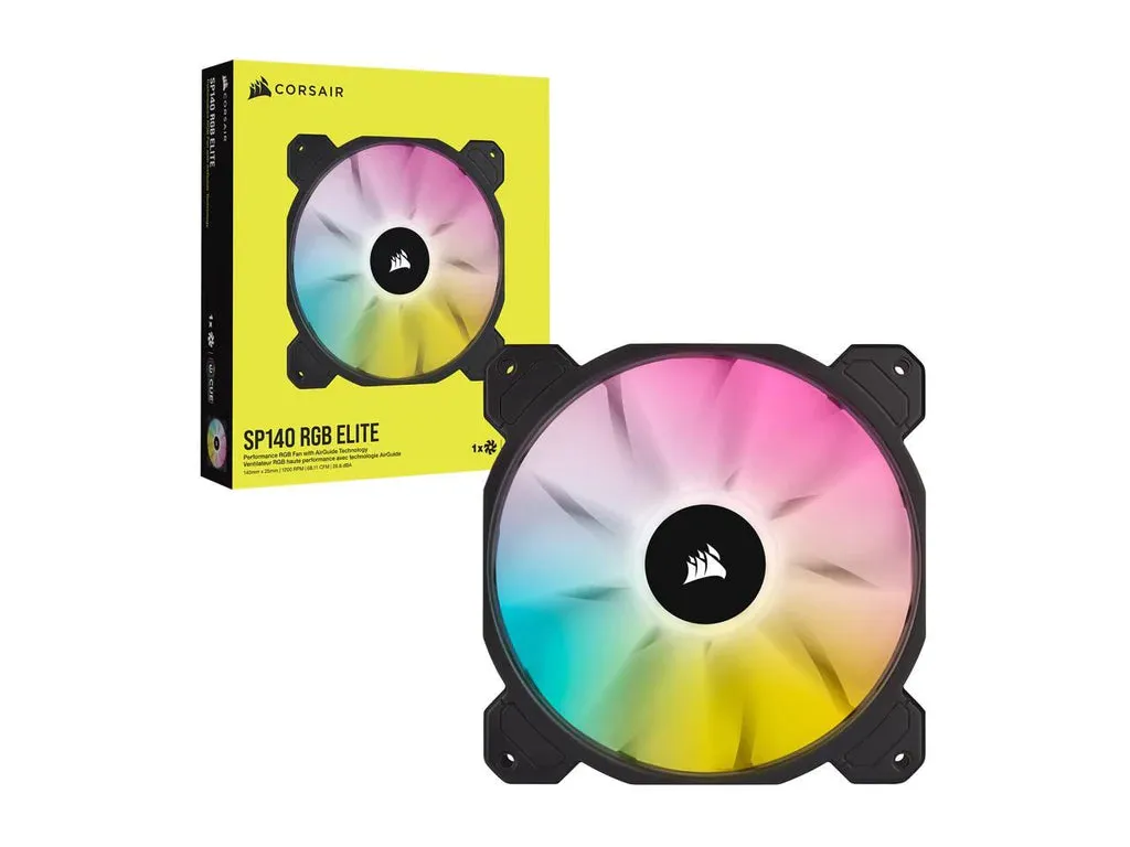 Corsair iCUE SP140 RGB ELITE Performance 140mm PWM Fan - Single Pack (CO-9050110-WW)