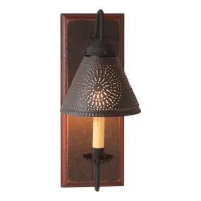 Crestwood Sconce in Espresso with Salem Brick