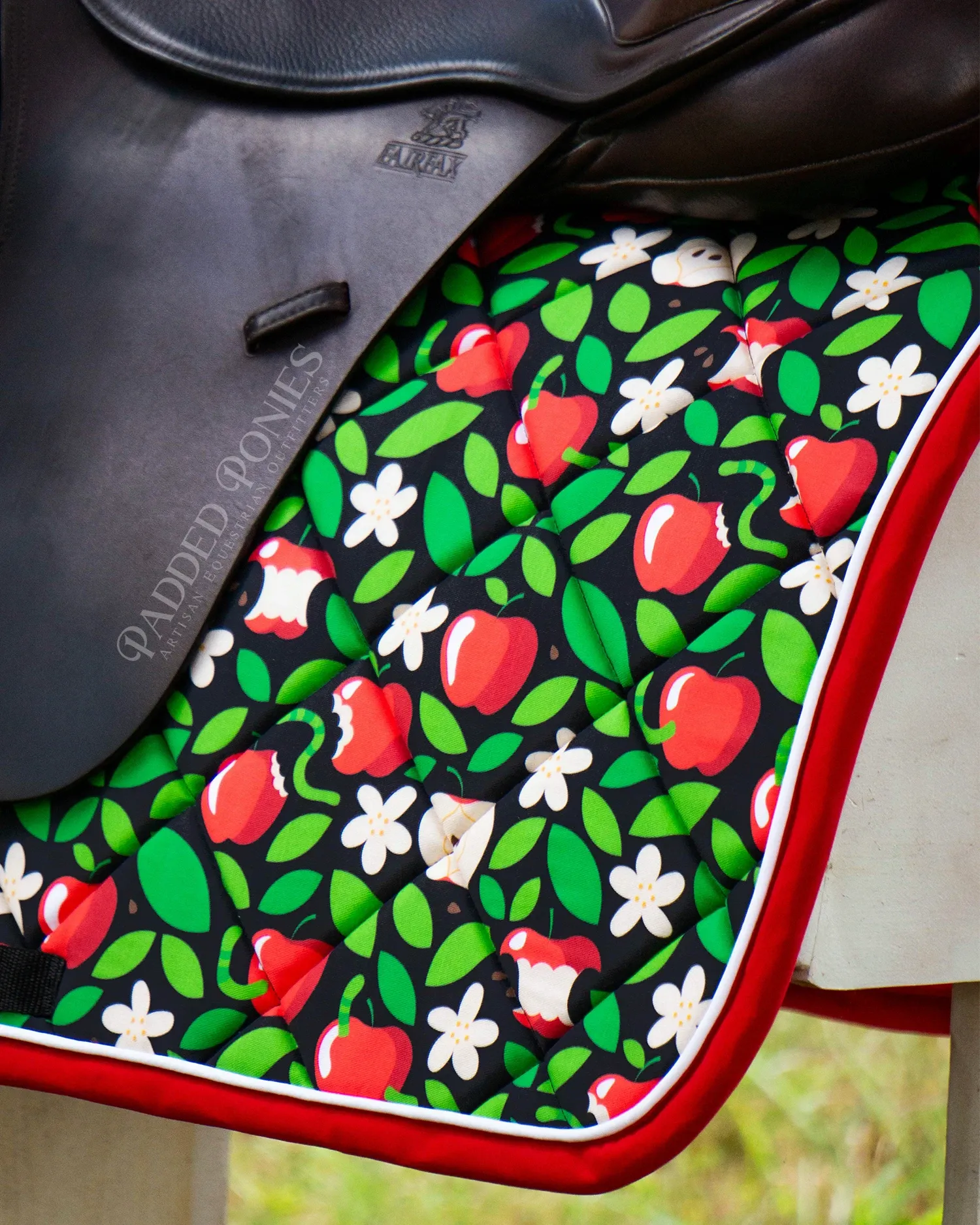 Custom Honeycrisp Apples Saddle Pad