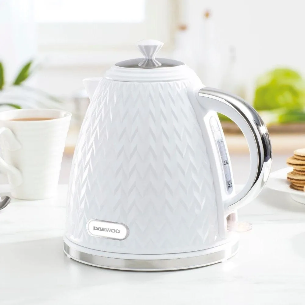 Daewoo Argyle White Jug Kettle | 1.7L