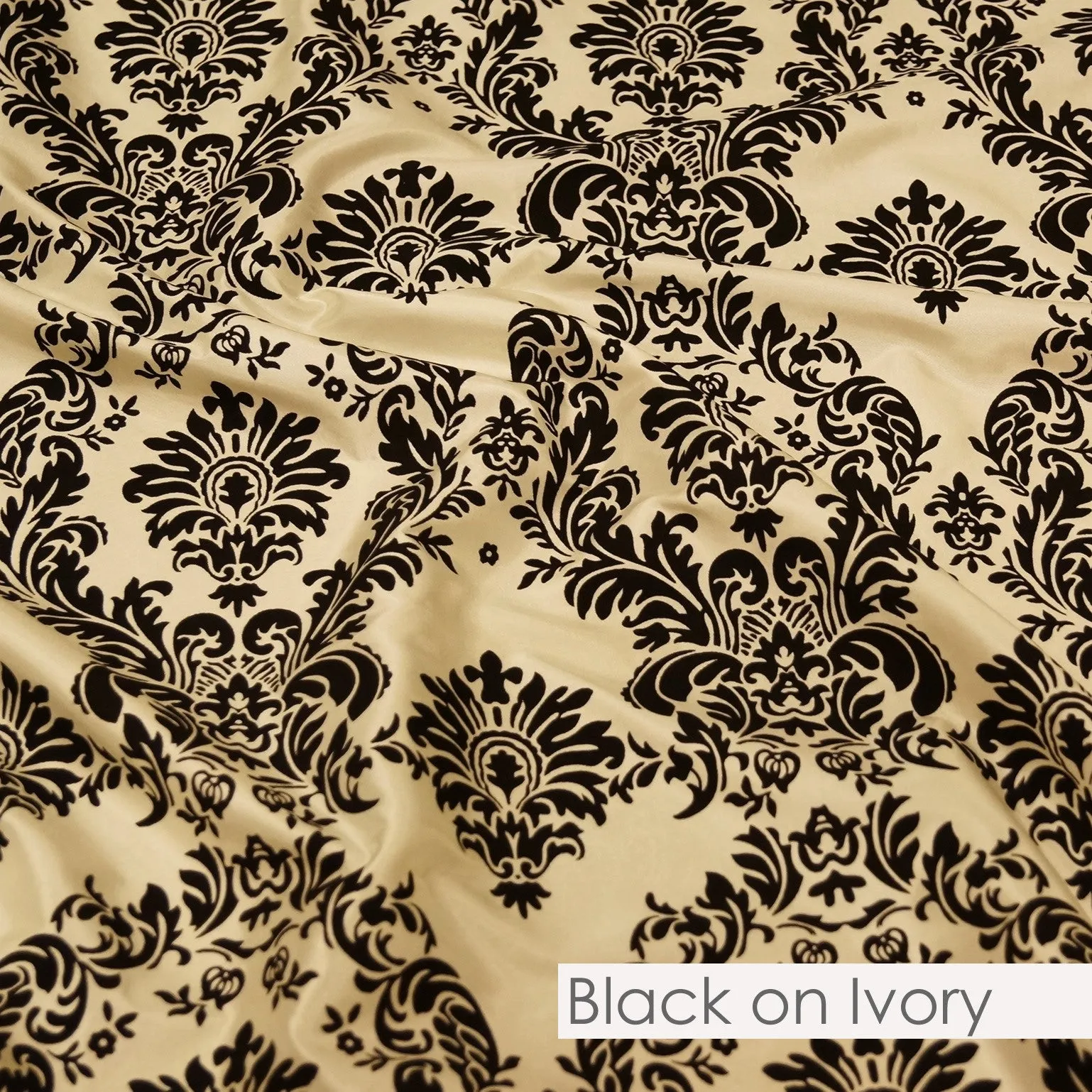 Damask Flocking Taffeta Chair Pad Cover