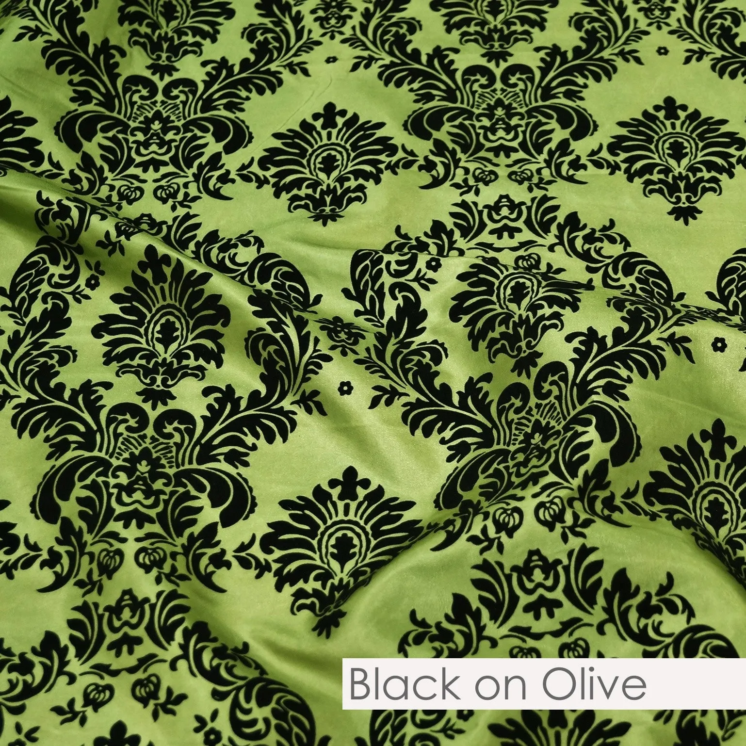 Damask Flocking Taffeta Chair Pad Cover