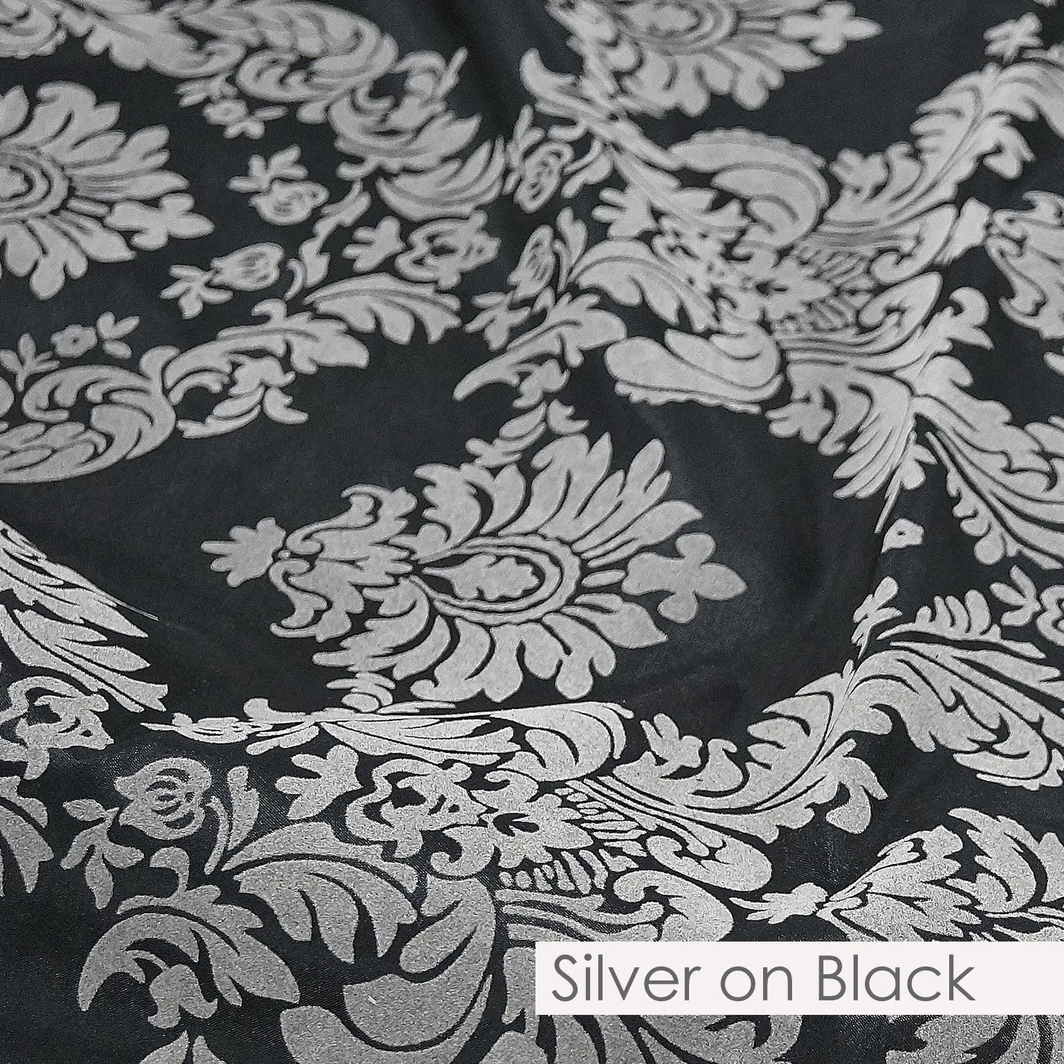 Damask Flocking Taffeta Chair Pad Cover