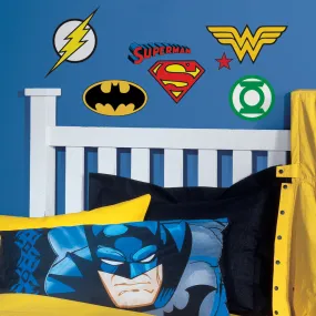 DC SUPERHERO LOGOS PEEL AND STICK WALL DECALS