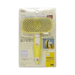 DoggyMan Honey Smile Easy Cleaning Soft Slicker Brush M