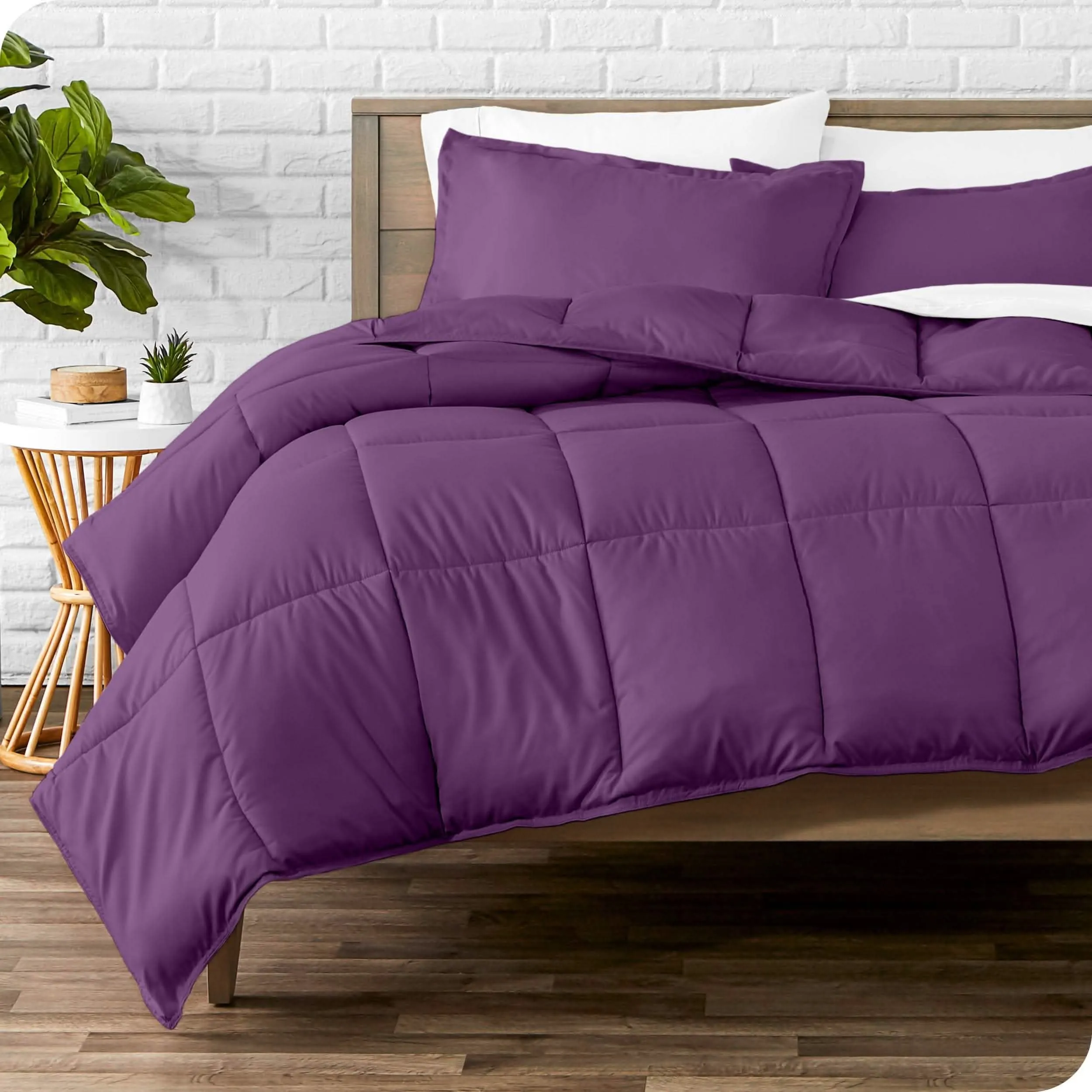 Down Alternative Box Stitch Comforter Set - Oversized King