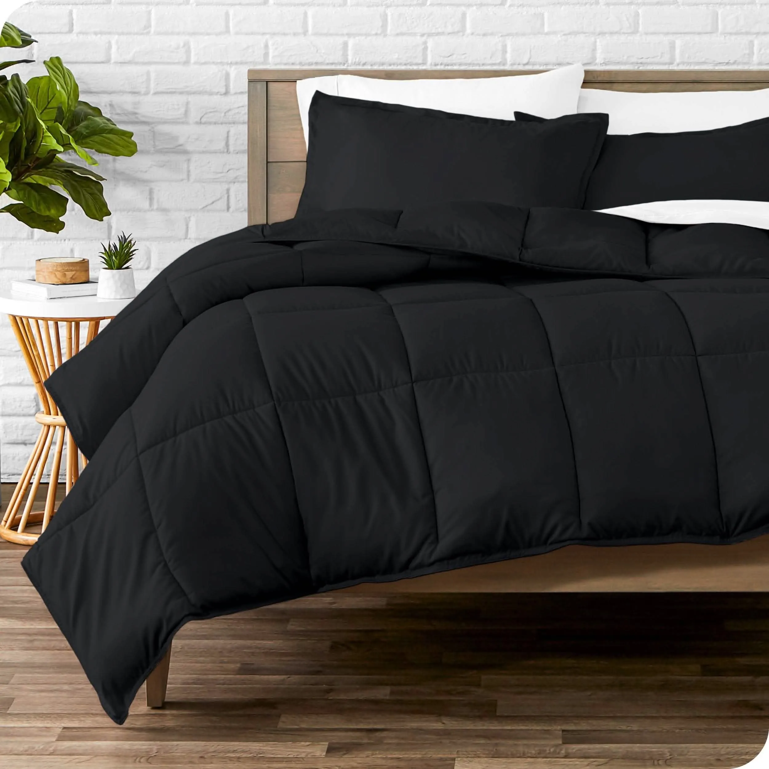 Down Alternative Box Stitch Comforter Set - Oversized King