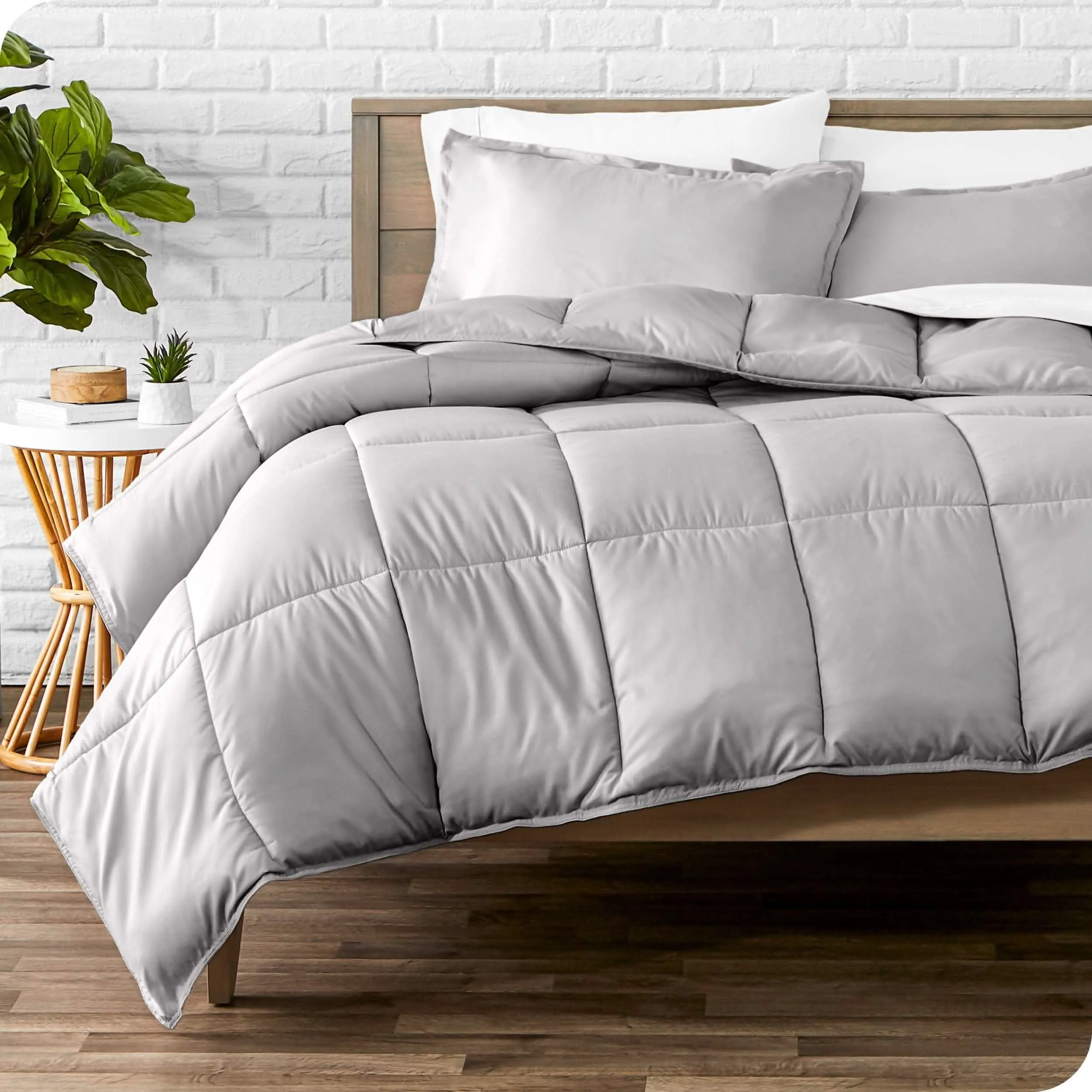 Down Alternative Box Stitch Comforter Set - Oversized King