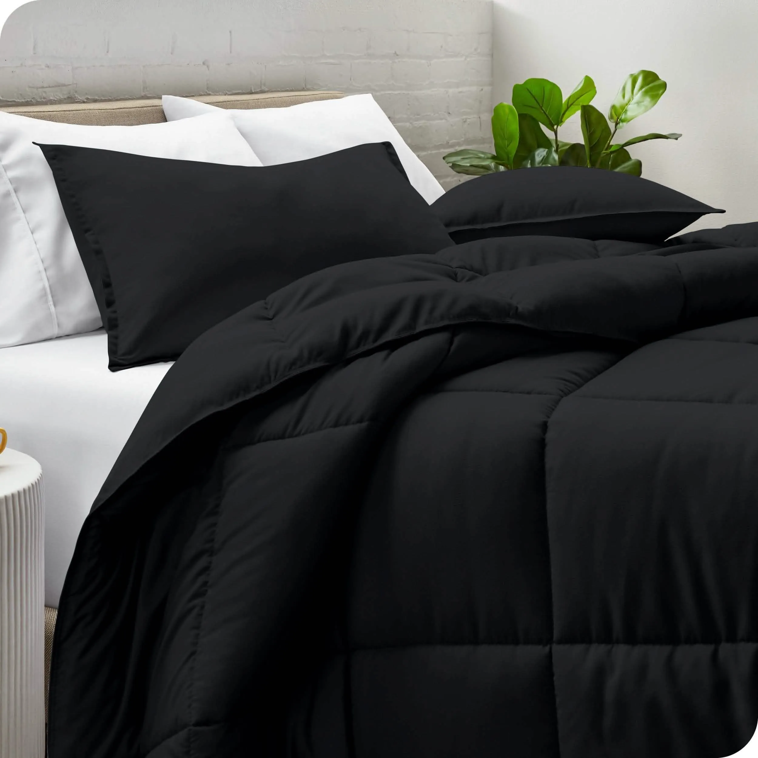 Down Alternative Box Stitch Comforter Set - Oversized King